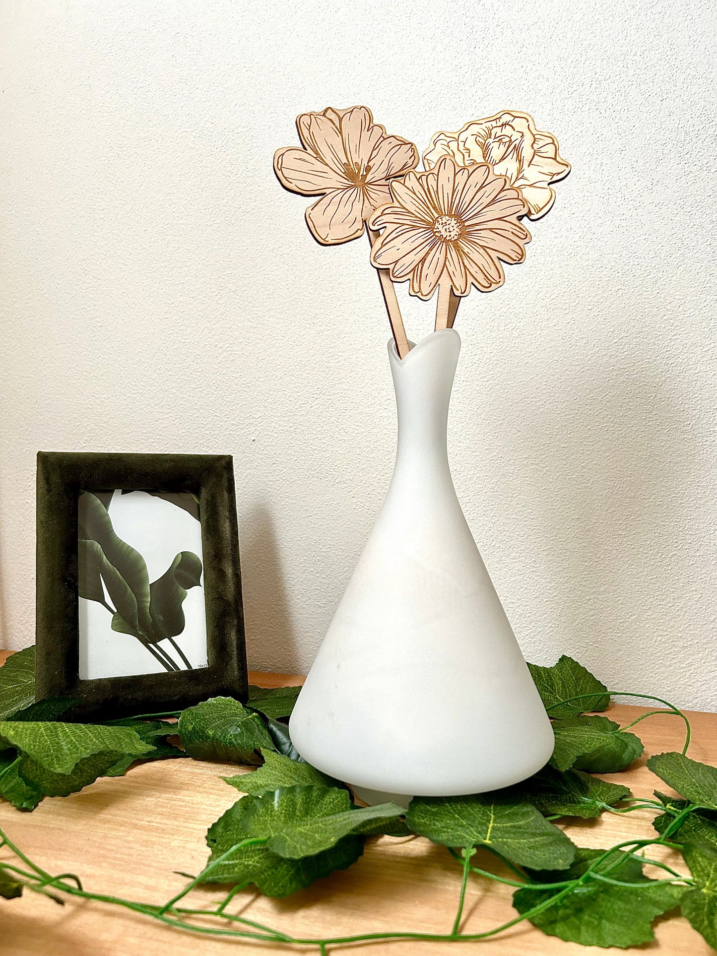 Bouquet 3 fiori in legno - GF Design